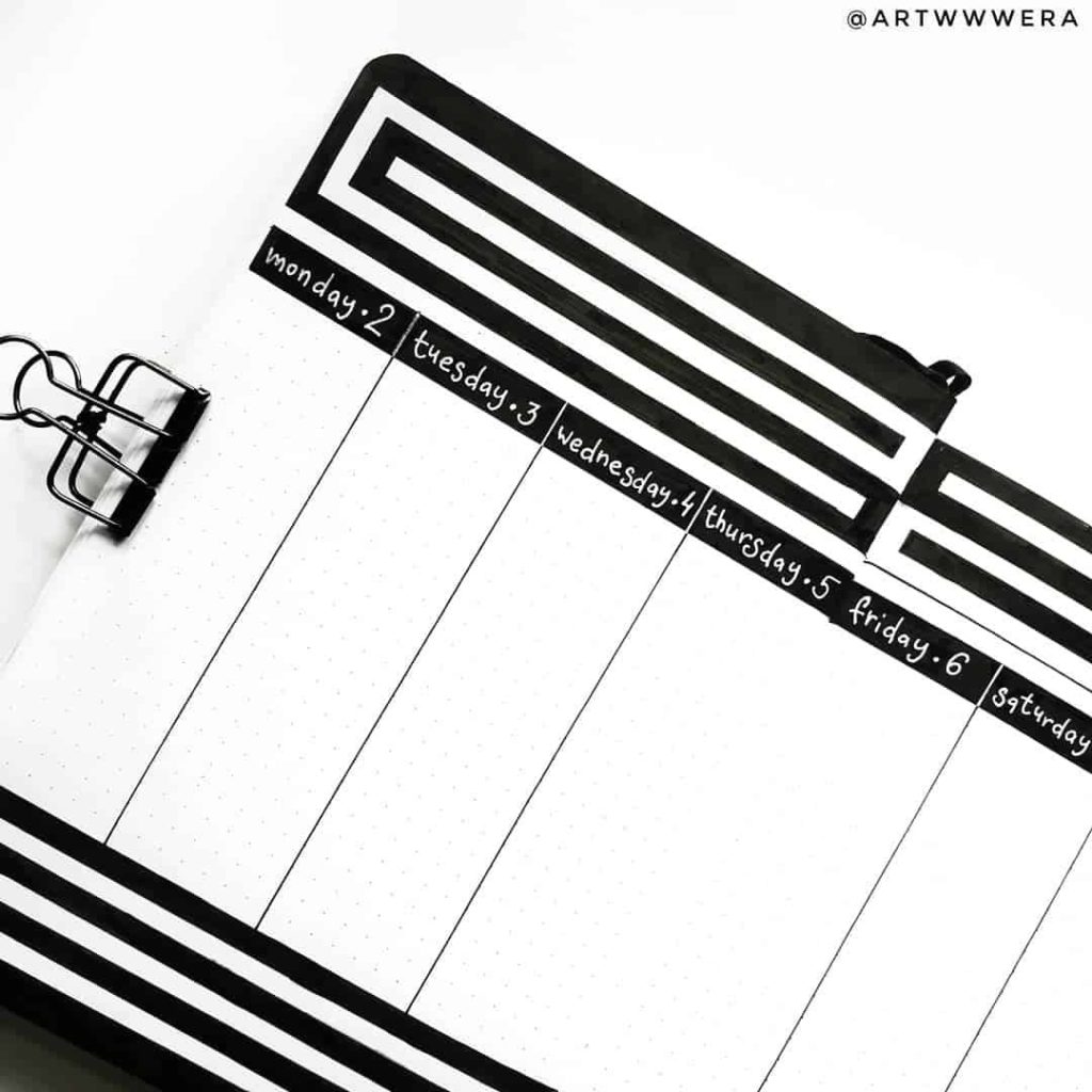 idée bullet journal minimaliste