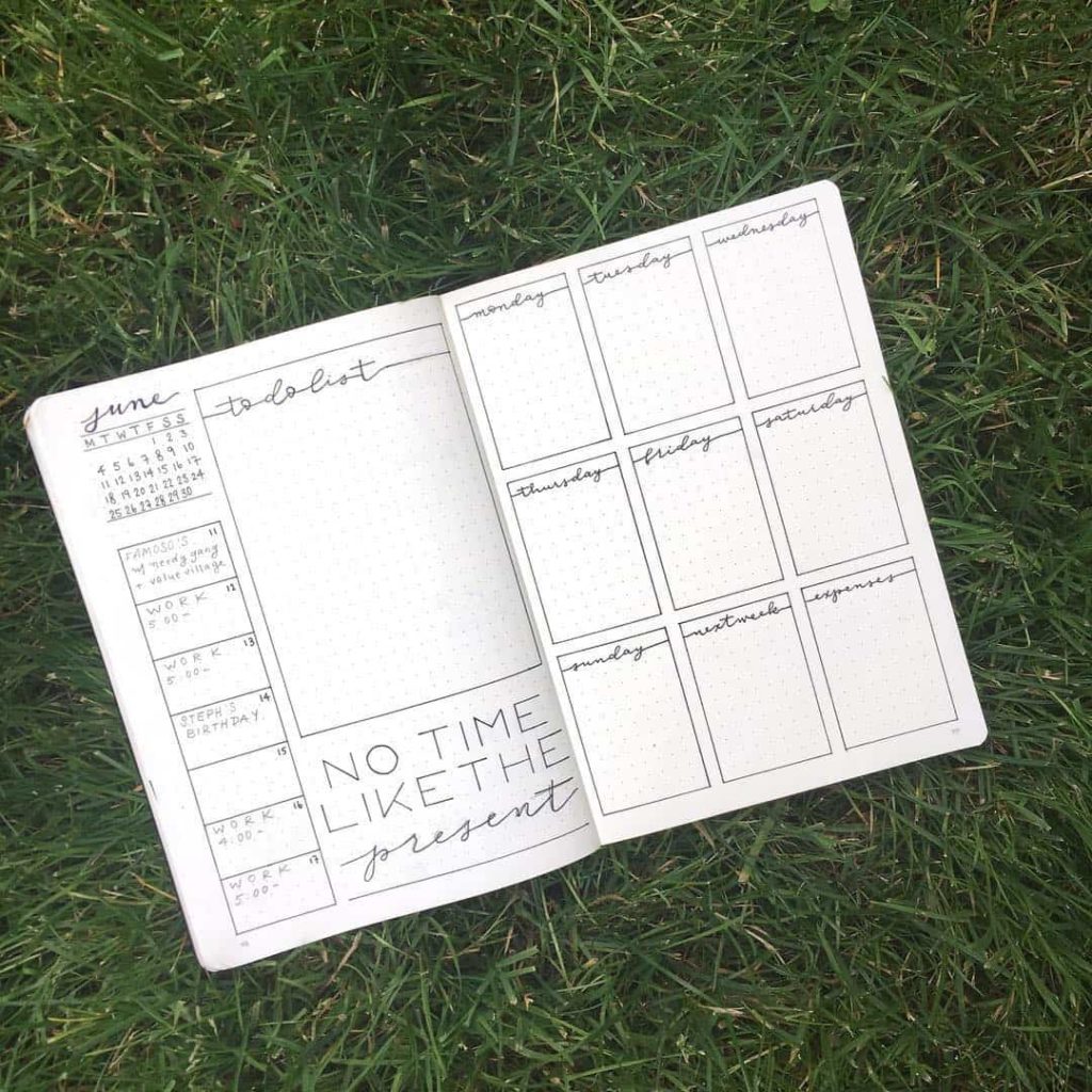 semainier bullet journal