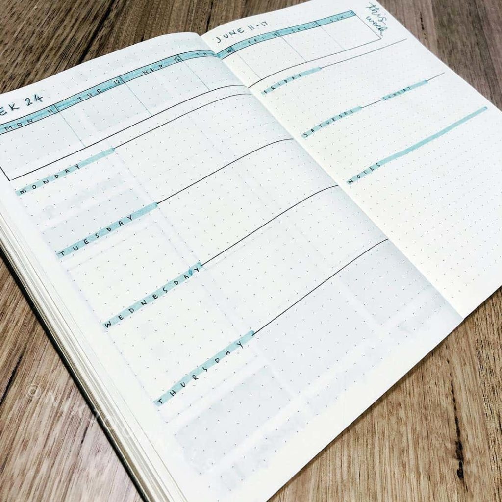 semainier bullet journal