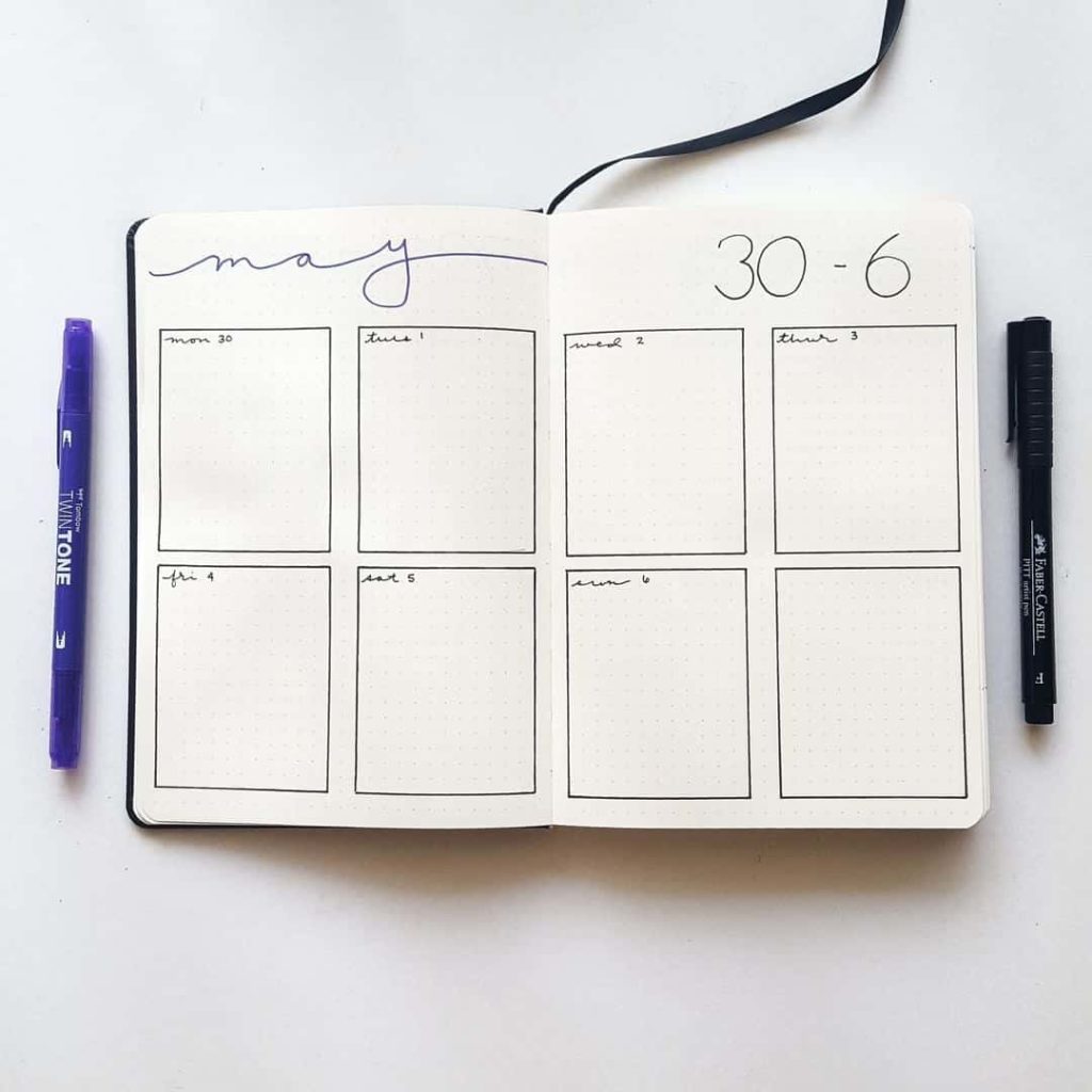 semainier bullet journal