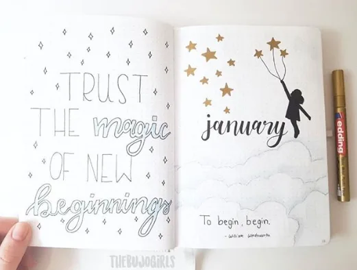 bullet journal janvier