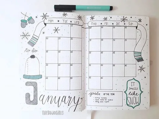 bullet journal janvier